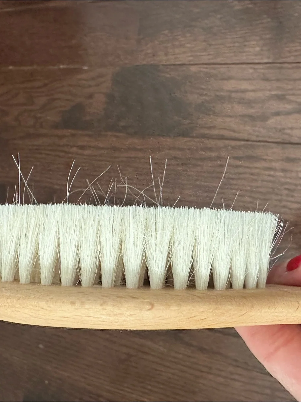 KeaBabies Natural Wooden Baby Brush with Soft White Bristles